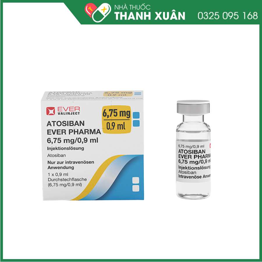 Atosiban Ever Pharma 6,75mg/0,9ml - Dự phòng sinh non ở phụ nữ mang thai có dấu hiệu dọa sinh non